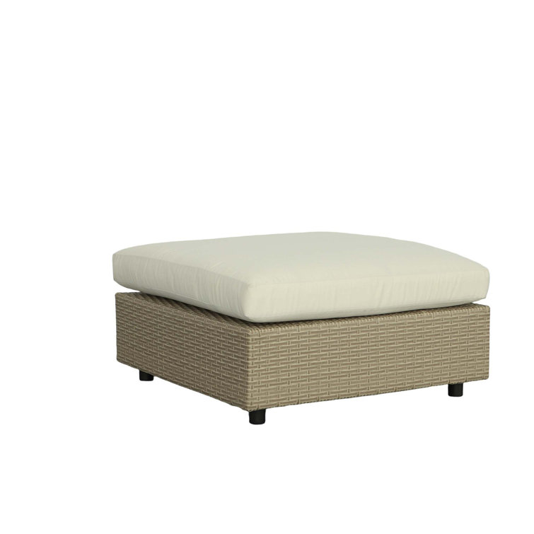 Ebern Designs Brenin Outdoor Ottoman with Sunbrella® Cushion | Wayfair